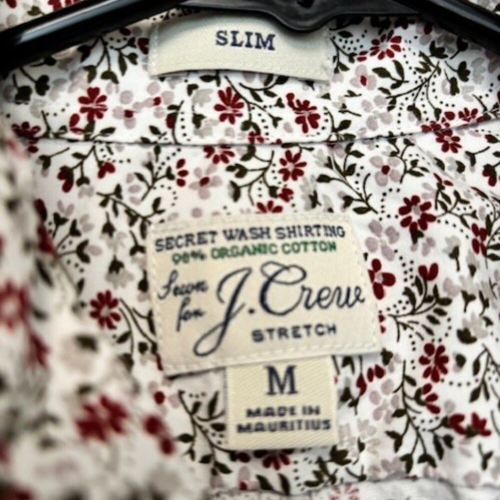 J. Crew Men's M slim-fit floral shirt
